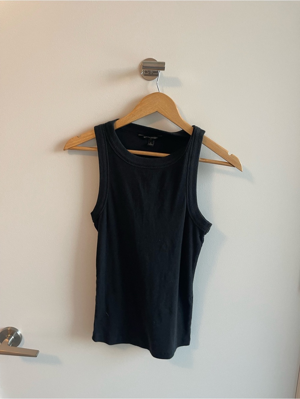 Banana Republic Classic Black Ribbed Tank Top